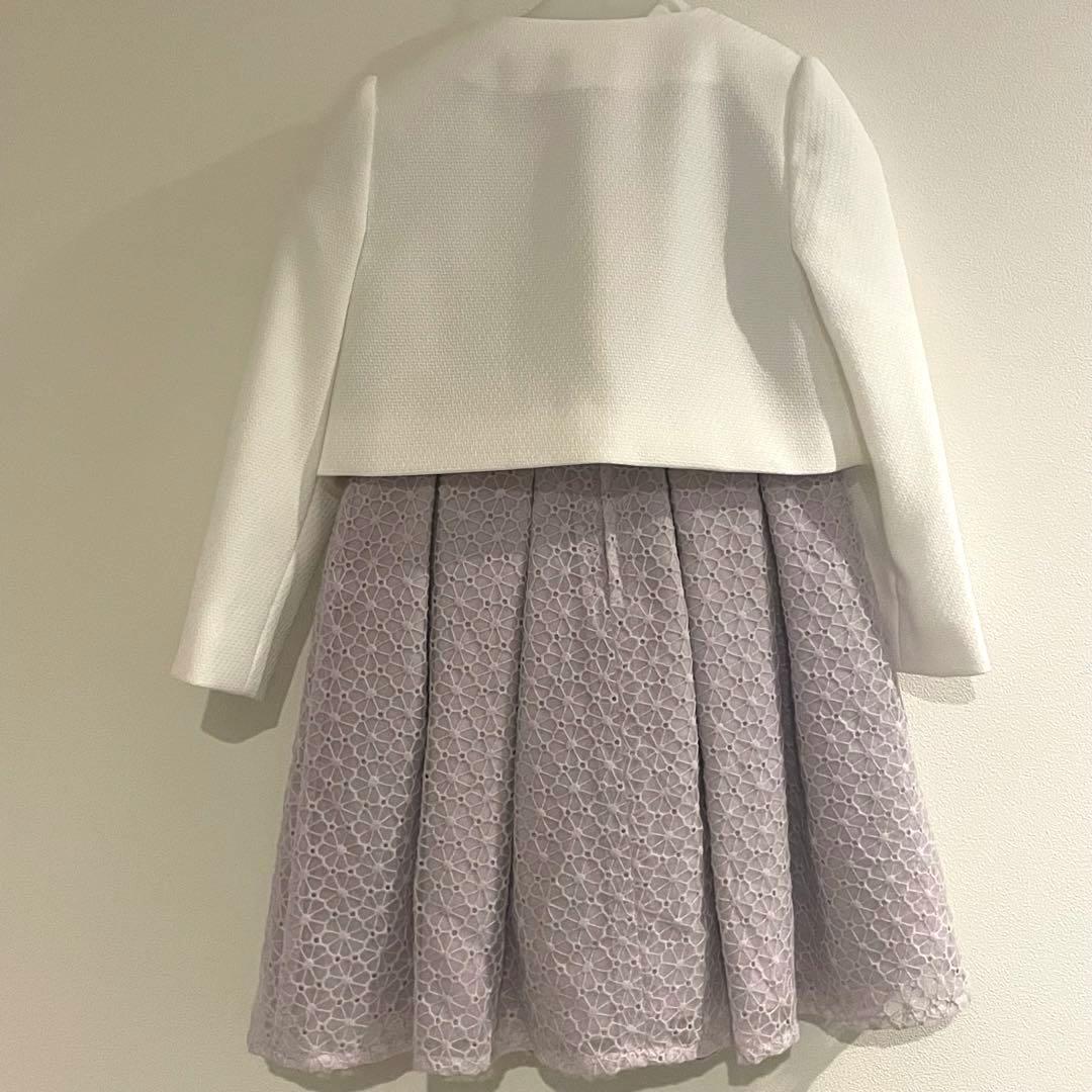 【美品】petit main フォーマルワンピース ボレロ付き　入学式 発表会