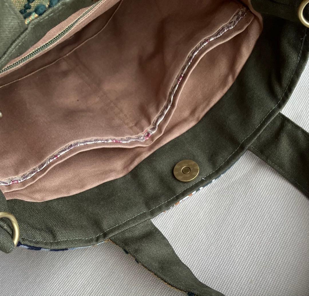 ミナペルホネン ハンドメイドパッチワーク×tambourine トートバッグ