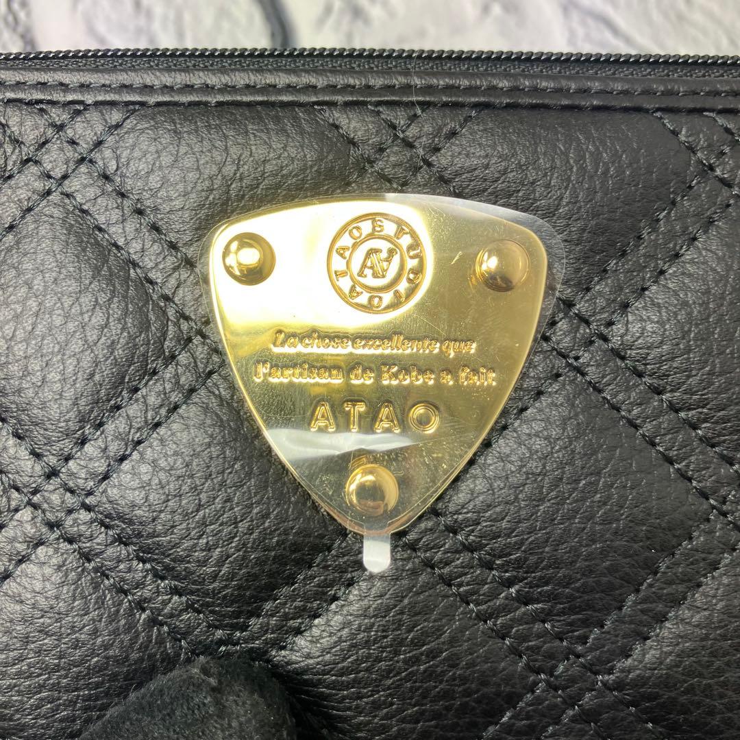 新品・未使用✨アタオ Limoブラックダイヤモンド L字ファスナー 牛革 長財布