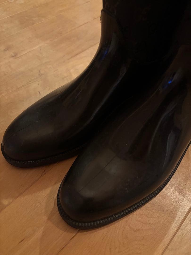 Gucci ブラック 長靴 GGパターン