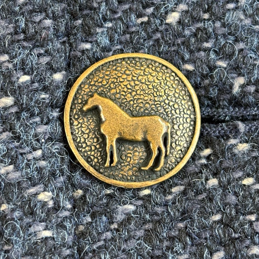 45R インディゴ染め ツイードメルトンのジャケット