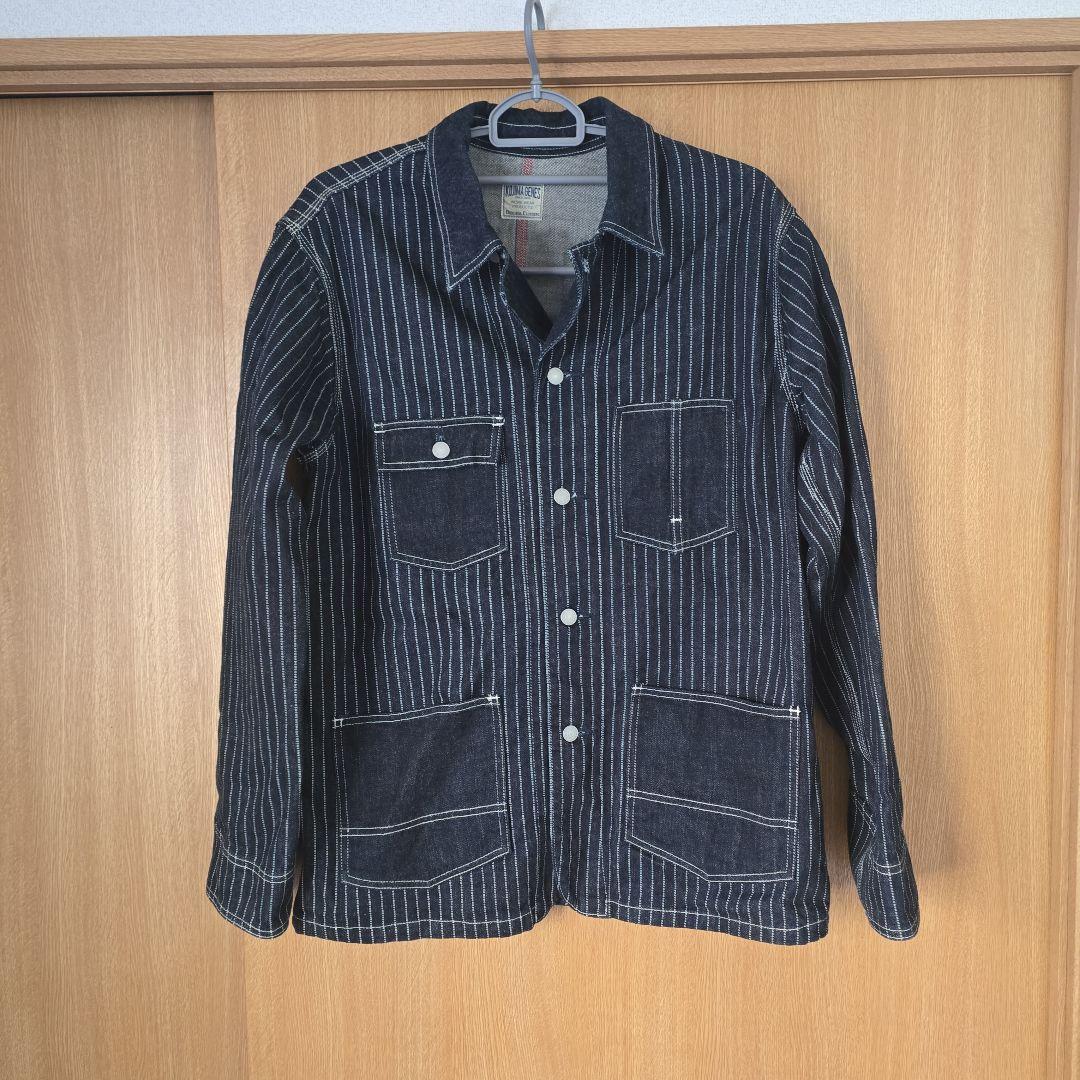 児島ジーンズ ウォバッシュ カバーオールジャケット 美品