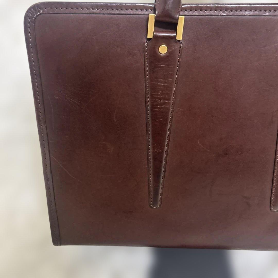 【美品】大峡製鞄　ビジネスバッグ　ブリーフケース　A4収納可能　ブラウン