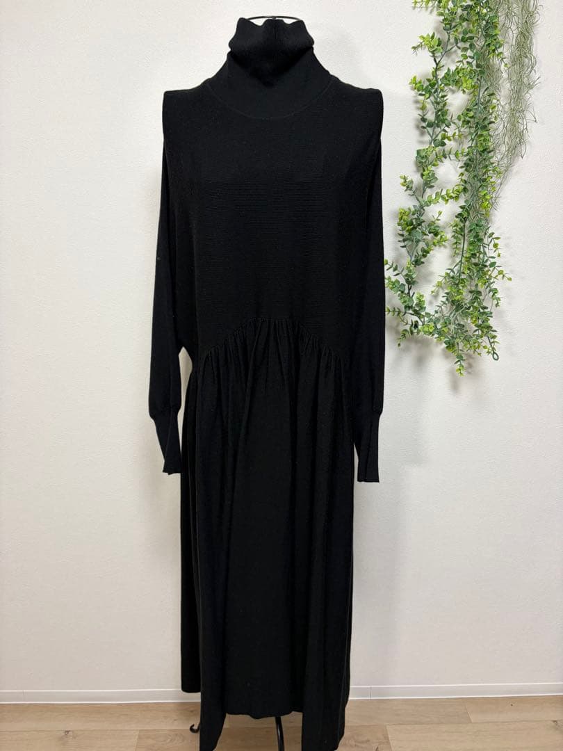 リ*コ様 Curensology カレンソロジー　ウール　ハイネックギャザーワン