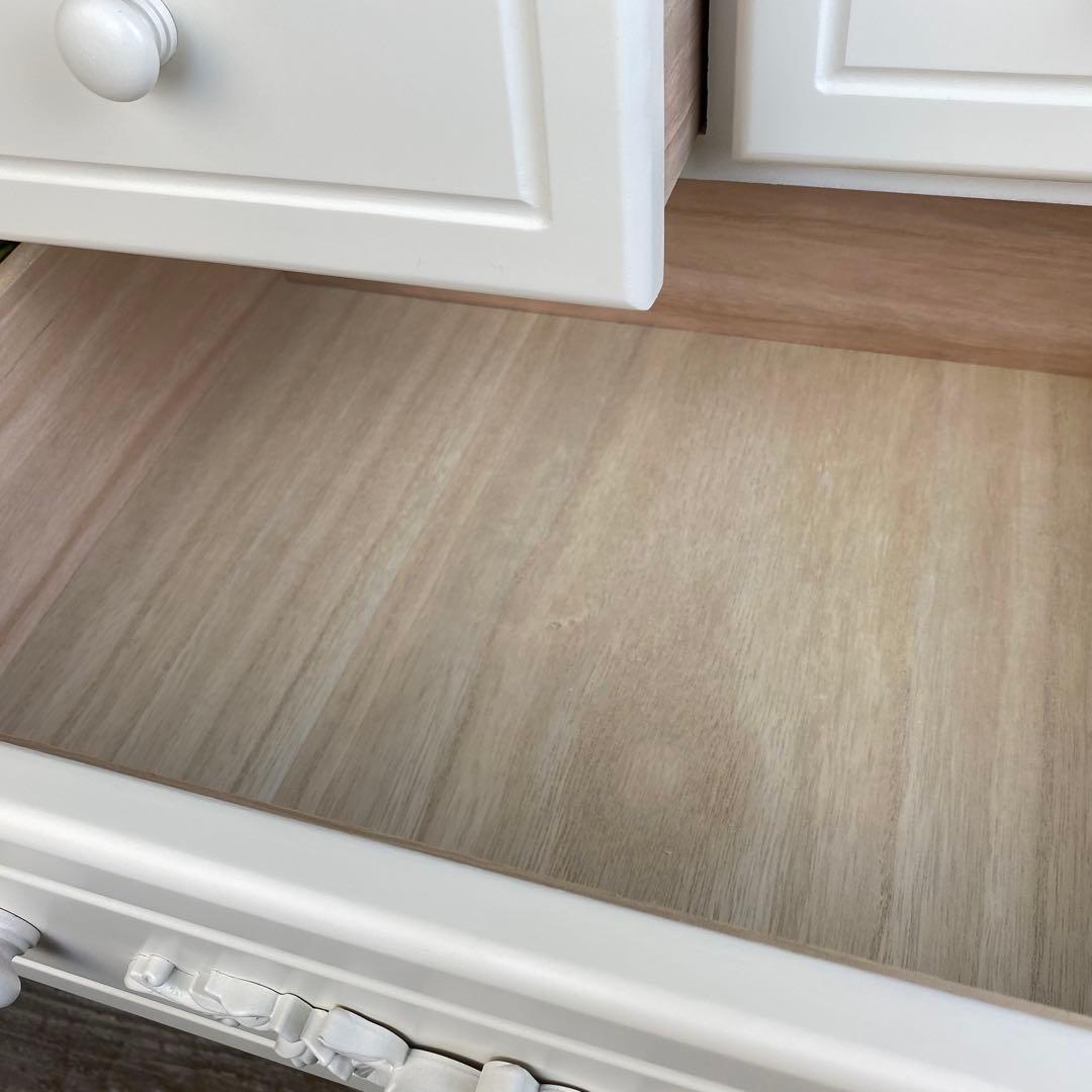 ピン1号⭐︎フレンチカントリー北欧調ホワイトチェスト四段五つ引き木製収納