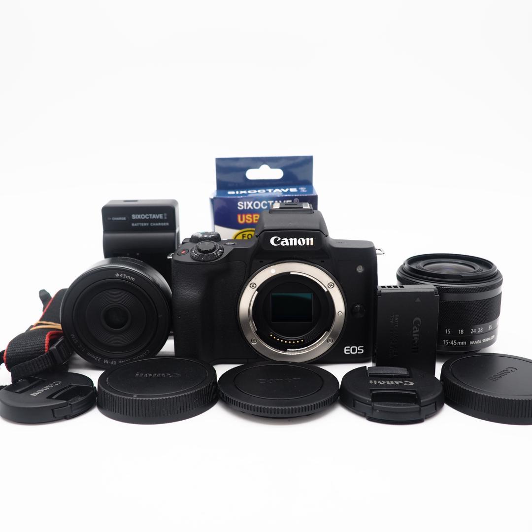ショット数1000回未満✨ Canon Eos Kiss M ダブルレンズキット