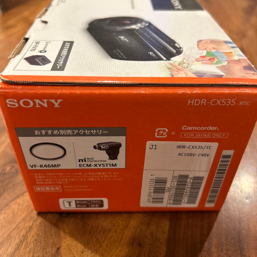 【訳あり】SONY HDR-CX535 ビデオカメラ ボルドーブラウン