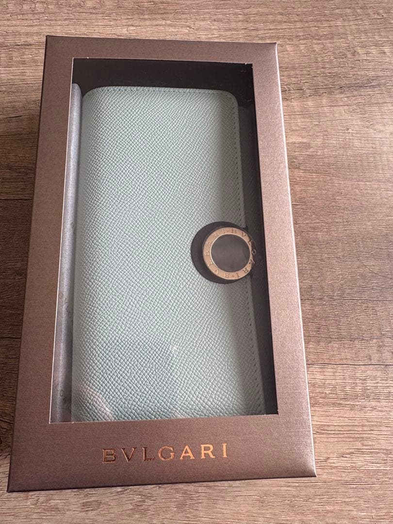 ブルガリ　長財布　水色