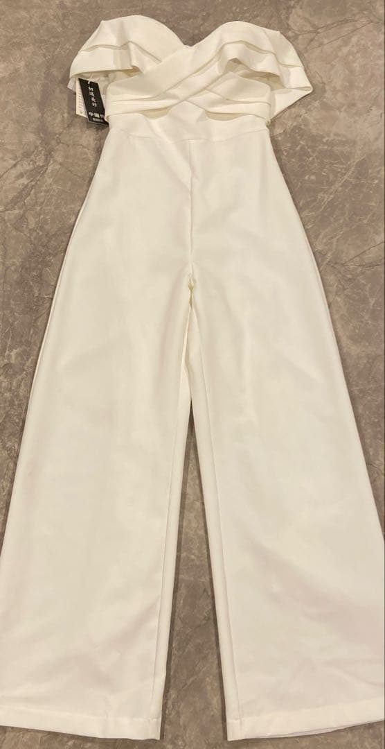 (新品未使用)ウェディング オフショルダー パンツドレス　二次会　前撮り　韓国