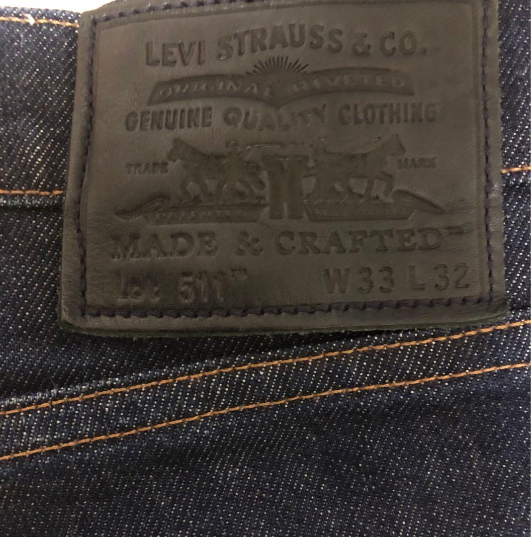 未使用級　Levi's 511 ユーロ製 青タブ ビッグE、セルビッチ、W33