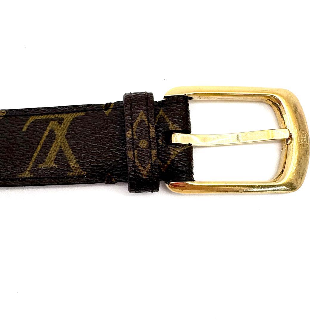 VUITTON　ベルト　モノグラム　サンチュール　レザー　PVC　ゴールド