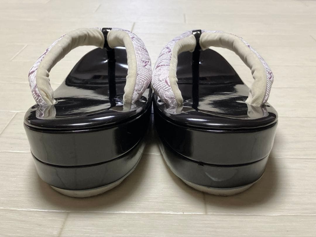 《美品》草履バッグセット　ふくれ織　ジャガード　ローブデコルテ調　成人式