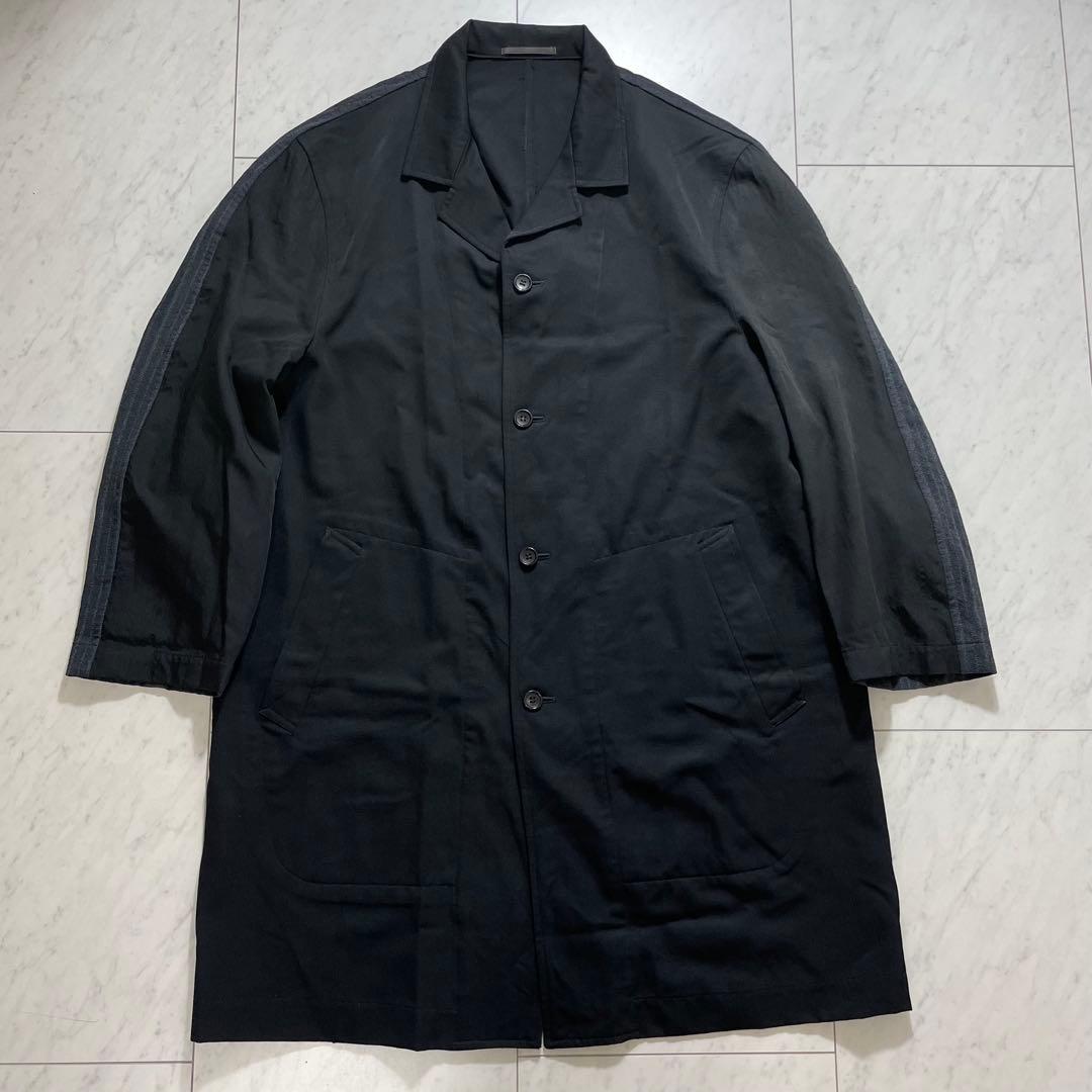 コムデギャルソンオムプリュス ロングコート 異素材切り替え AD1992 M 黒