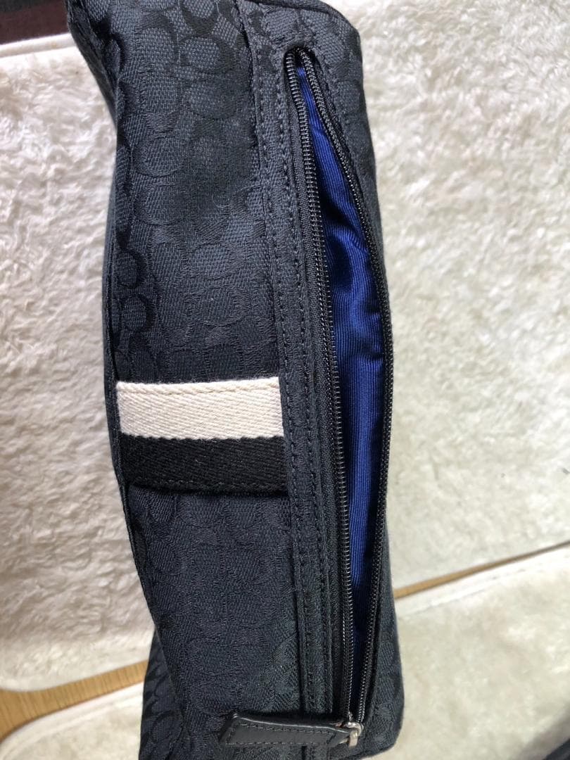 【未使用に近い】COACH　シグネチャー　ウエストバッグ+シューズケースのセット