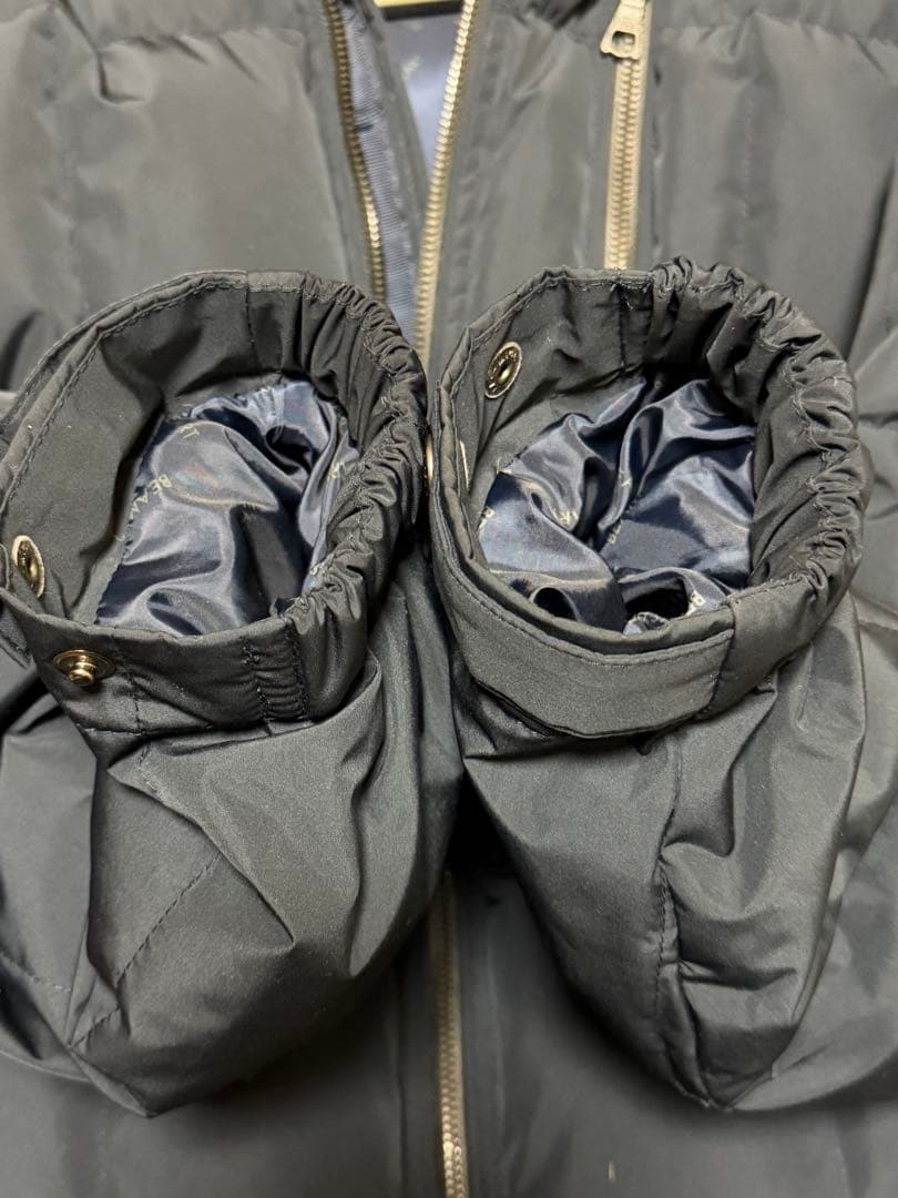 ビームスハート　キルトダウンジャケット　XLサイズ　ネイビー　フード付き