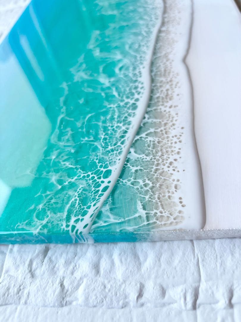 人生の再スタートを迎える方へ 海レジンアート 42×22cm