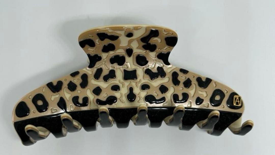 ALEXANDRE DE PARIS ヘアクリップ Lサイズ ヒョウ柄