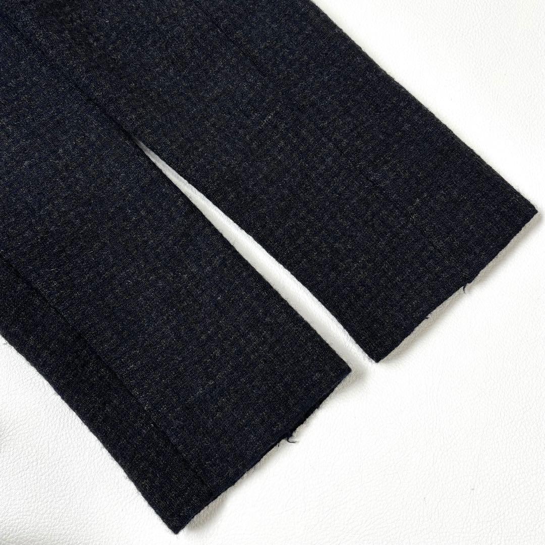 45R ウール ニットジャケット 2 チェック テーラード