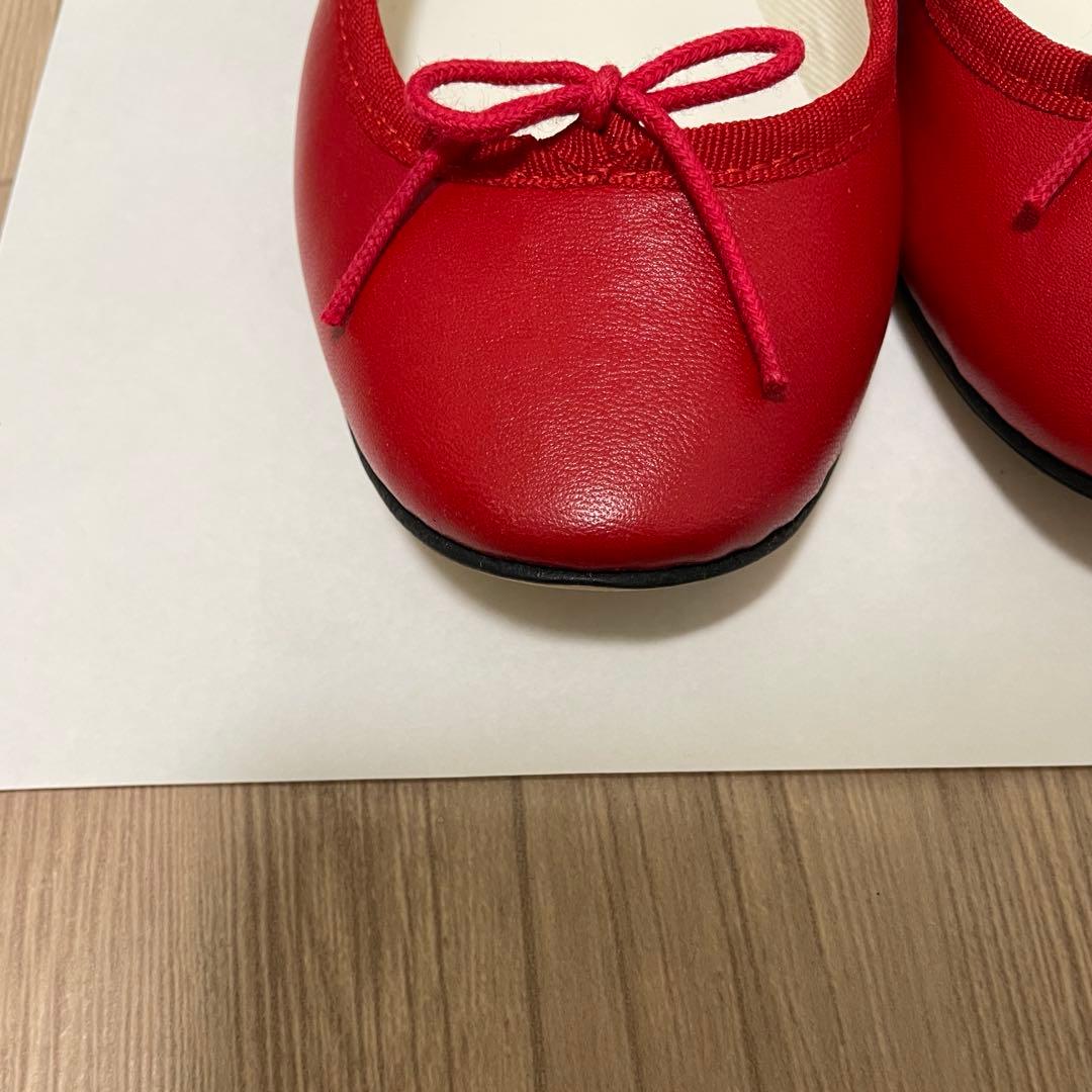 レペット　バレエシューズ　36.5㎝　赤　レザー