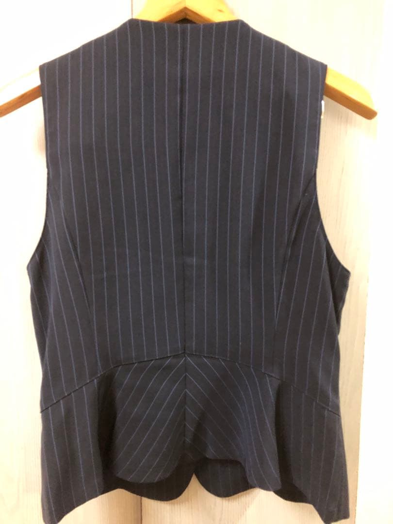 うさぎ　バスガイド制服ピンストライプベスト1点・スカート2点セット