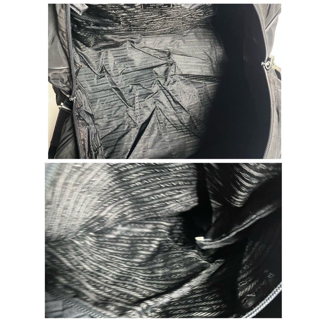 【極美品✨】プラダ 2way ボストンバッグ ショルダーバッグ ネームタグ 黒