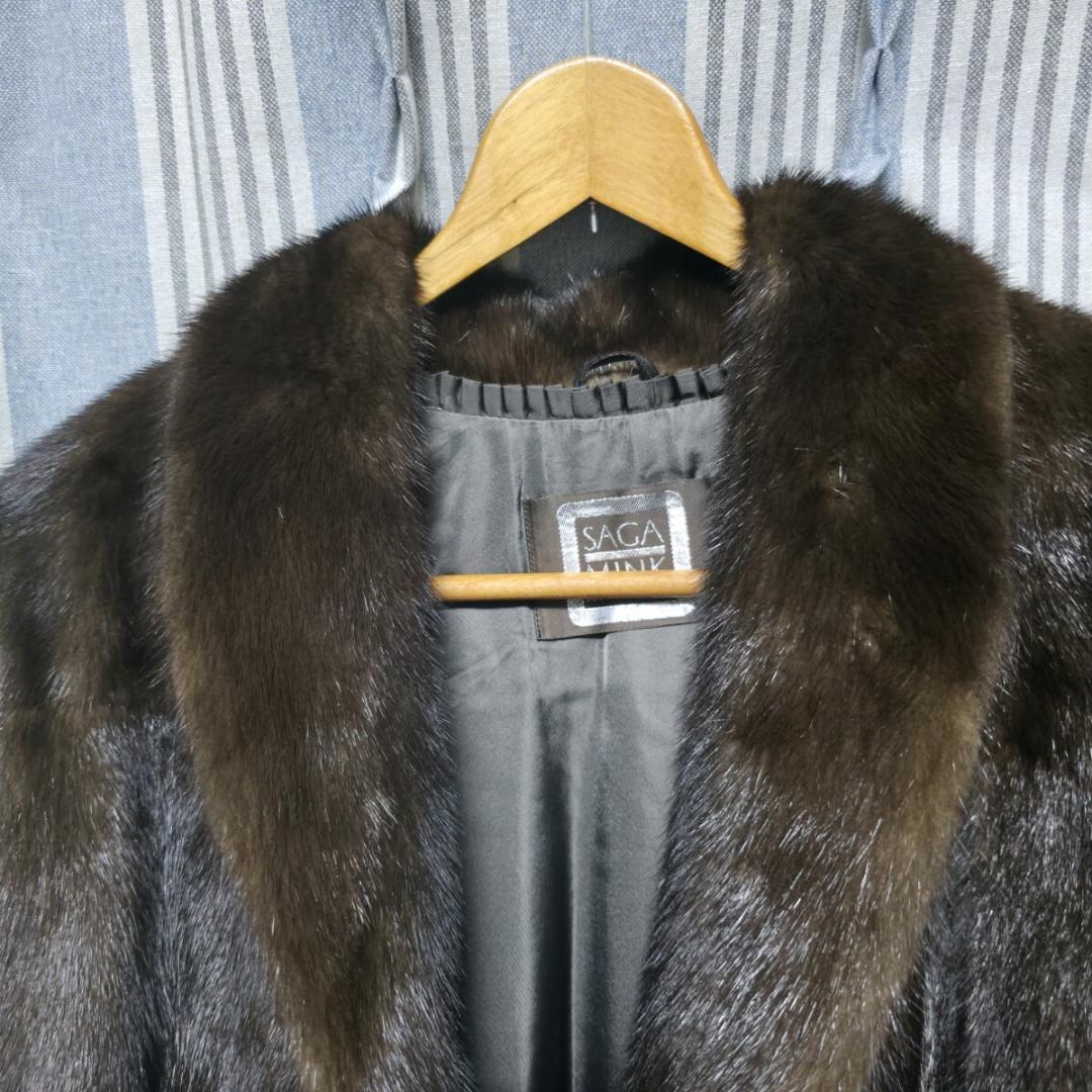 タグ付き未使用 総丈120cm デミバフミンク ファーコート 極太袖 サガミンク