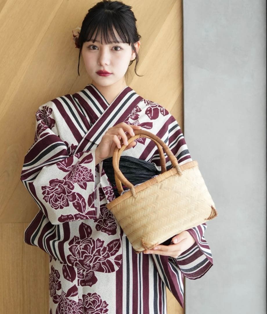 utatane 浴衣セット ニコアンティークオリジナルデザイン 国内染色