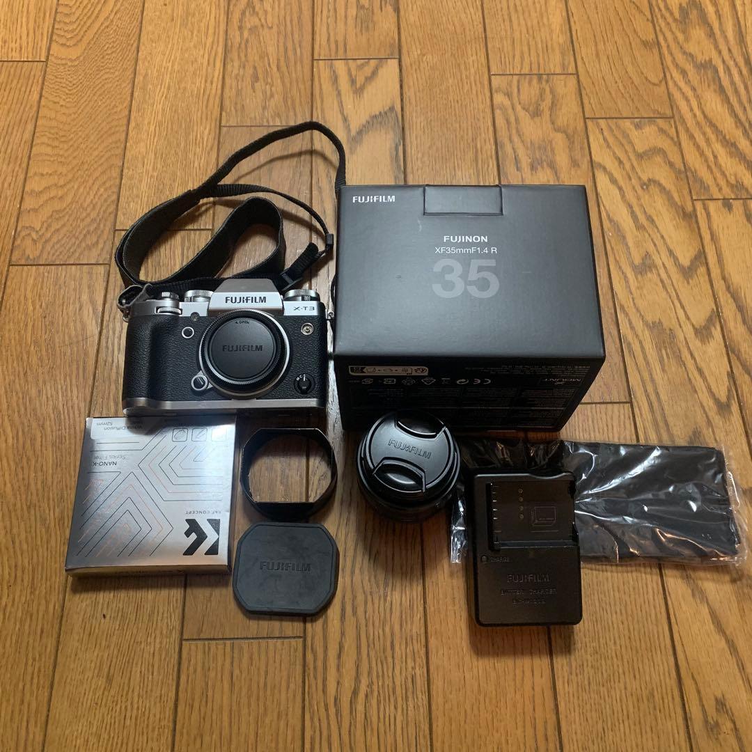 Fujifilm X-T3 シルバー　XF35mmF1.4 R レンズセット
