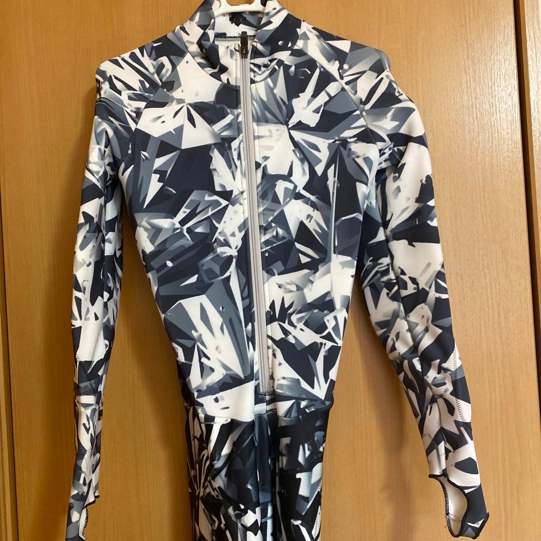 スキーウェア　165 デサント　レーシングスーツ　ワンピ　ワンピース　白　黒