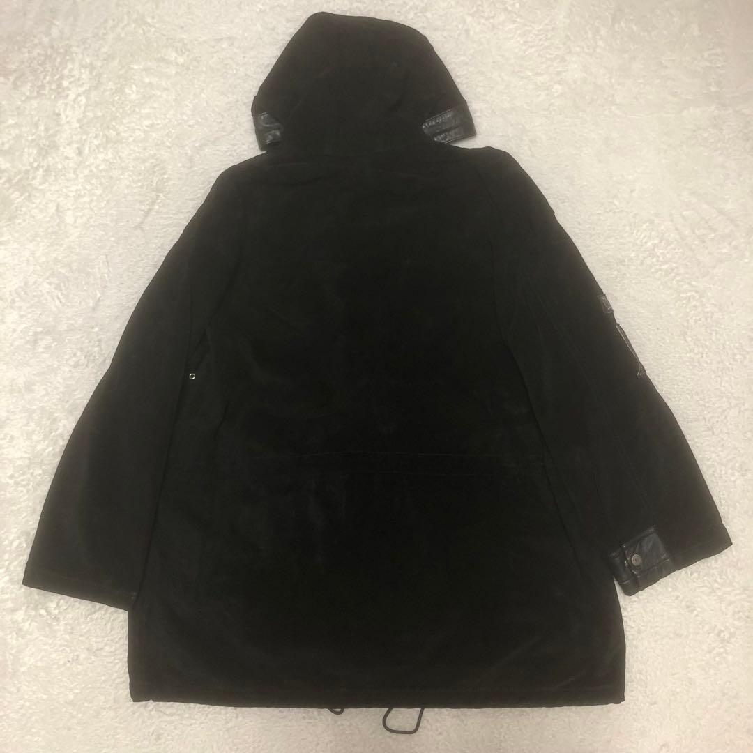 VIA NUOVA PELLE 3way レザーモッズコート　ワッペン　38