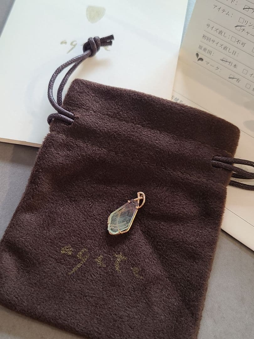 agete　チャーム　フローライト