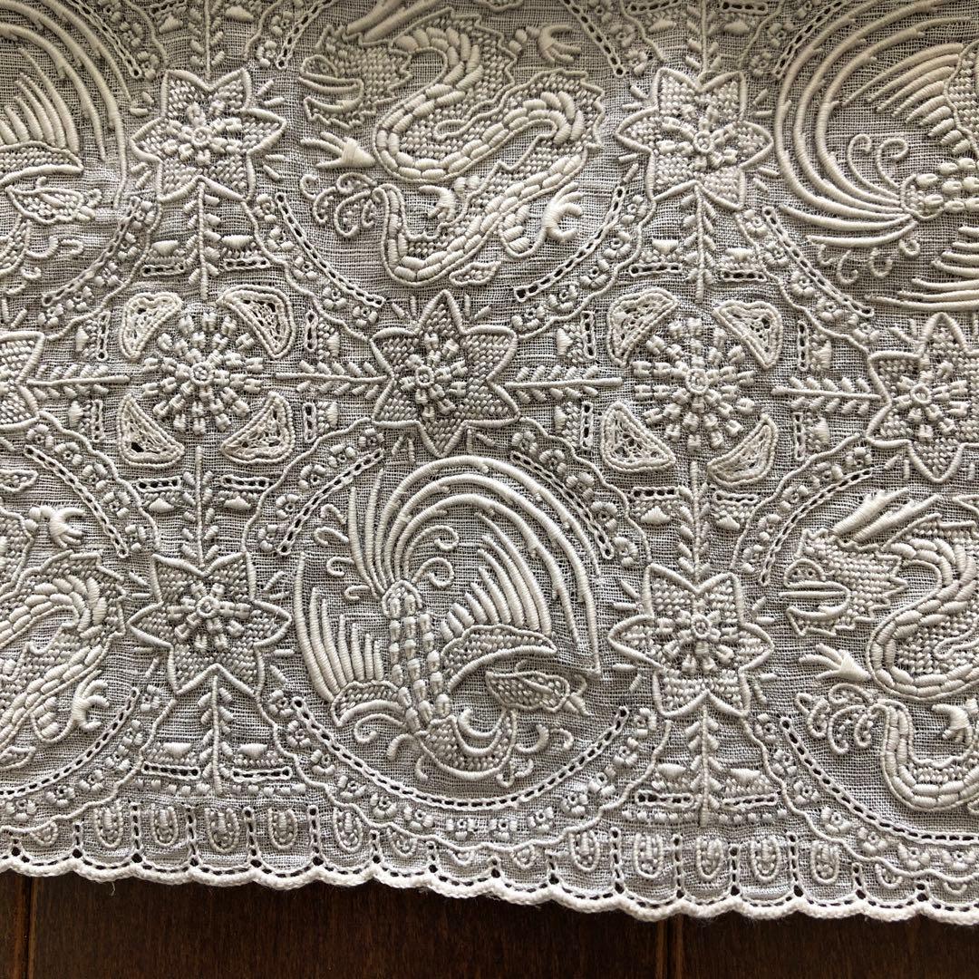 未使用　スワトウ　ハンカチ　龍　鳳凰　汕頭　刺繍　SWATOW