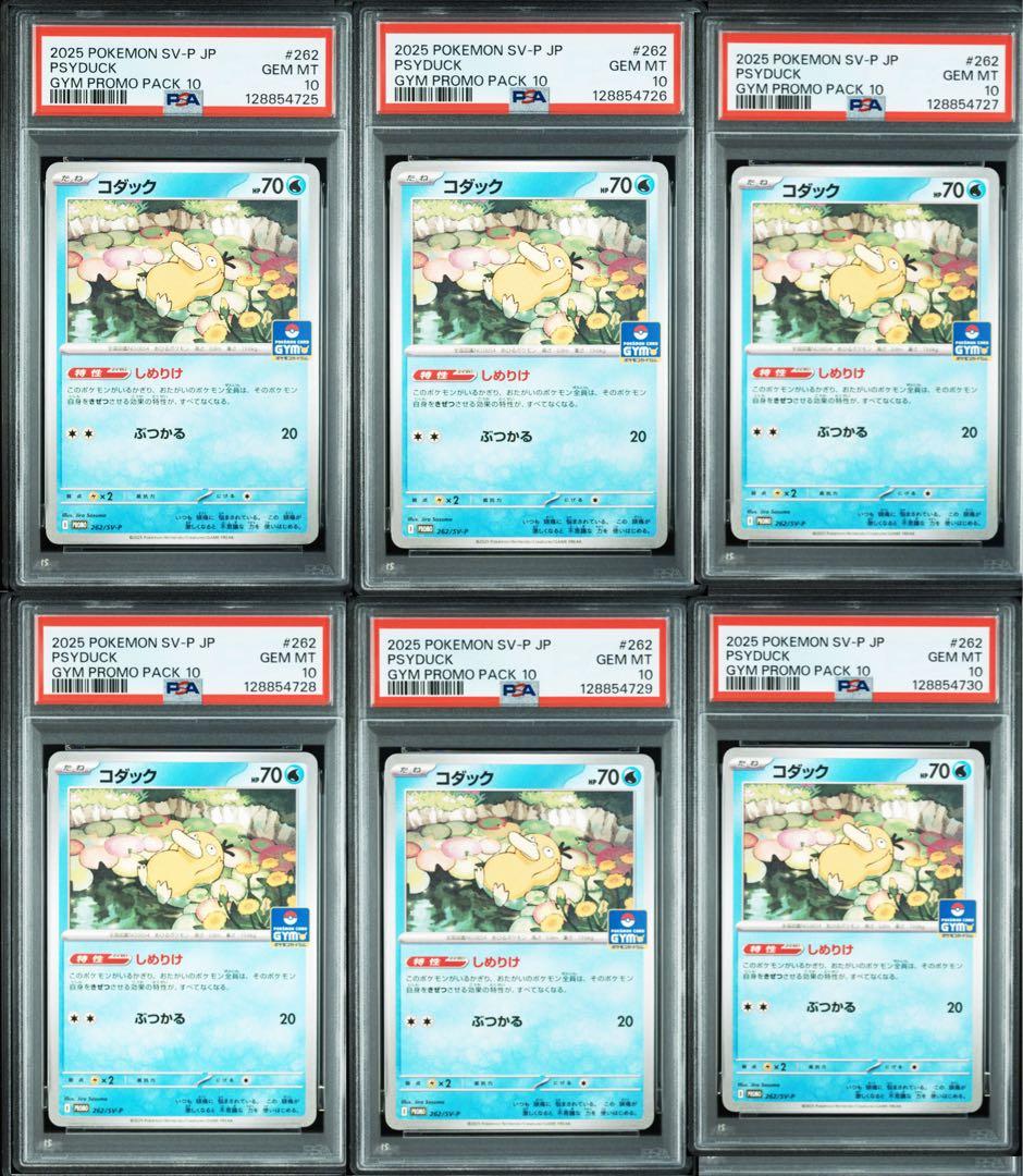 【PSA10】コダック ジムプロモ しめりけ Psyduck 6連番