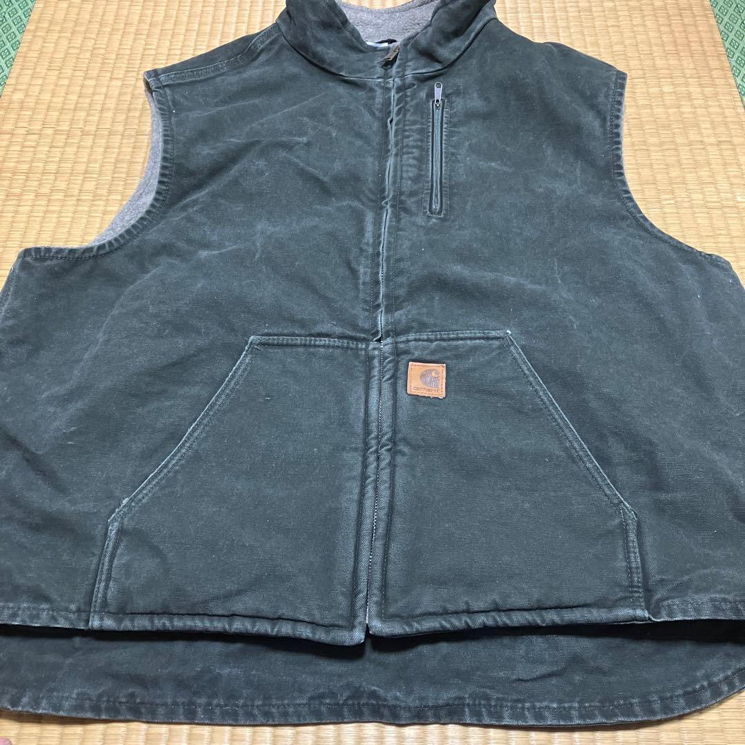カーハート carhartt ベスト モスグリーン ダック ボア ロゼ