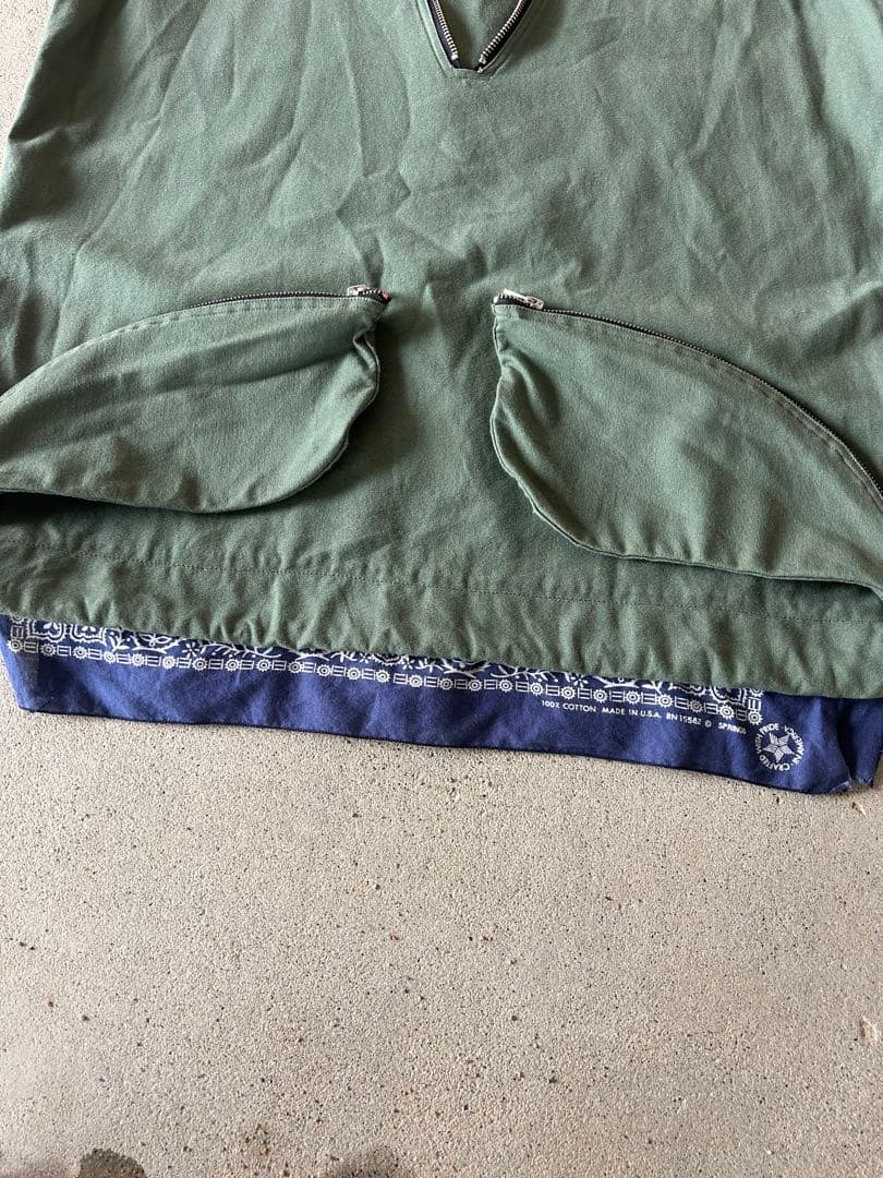 OLDPARK オリーブグリーン Vネックベスト　ランドリーベスト