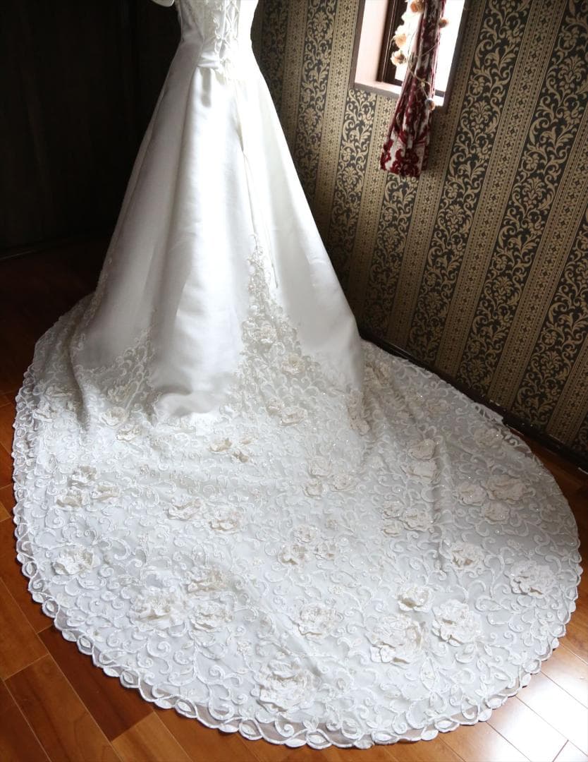 595グレースGRACEワンショルダー高級ウェディングドレス7号9号11号S～M