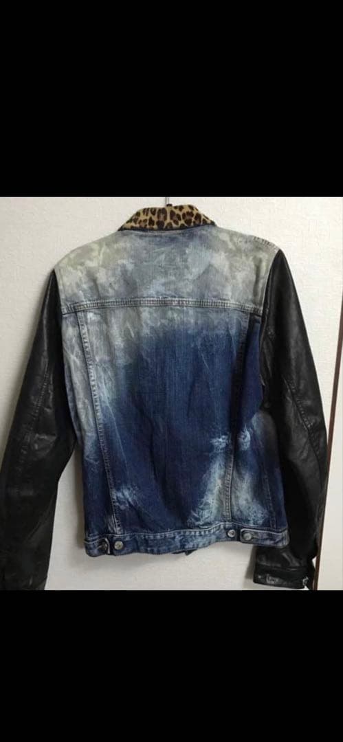 DSQUARED2 デニムジャケット レオパード襟 size50