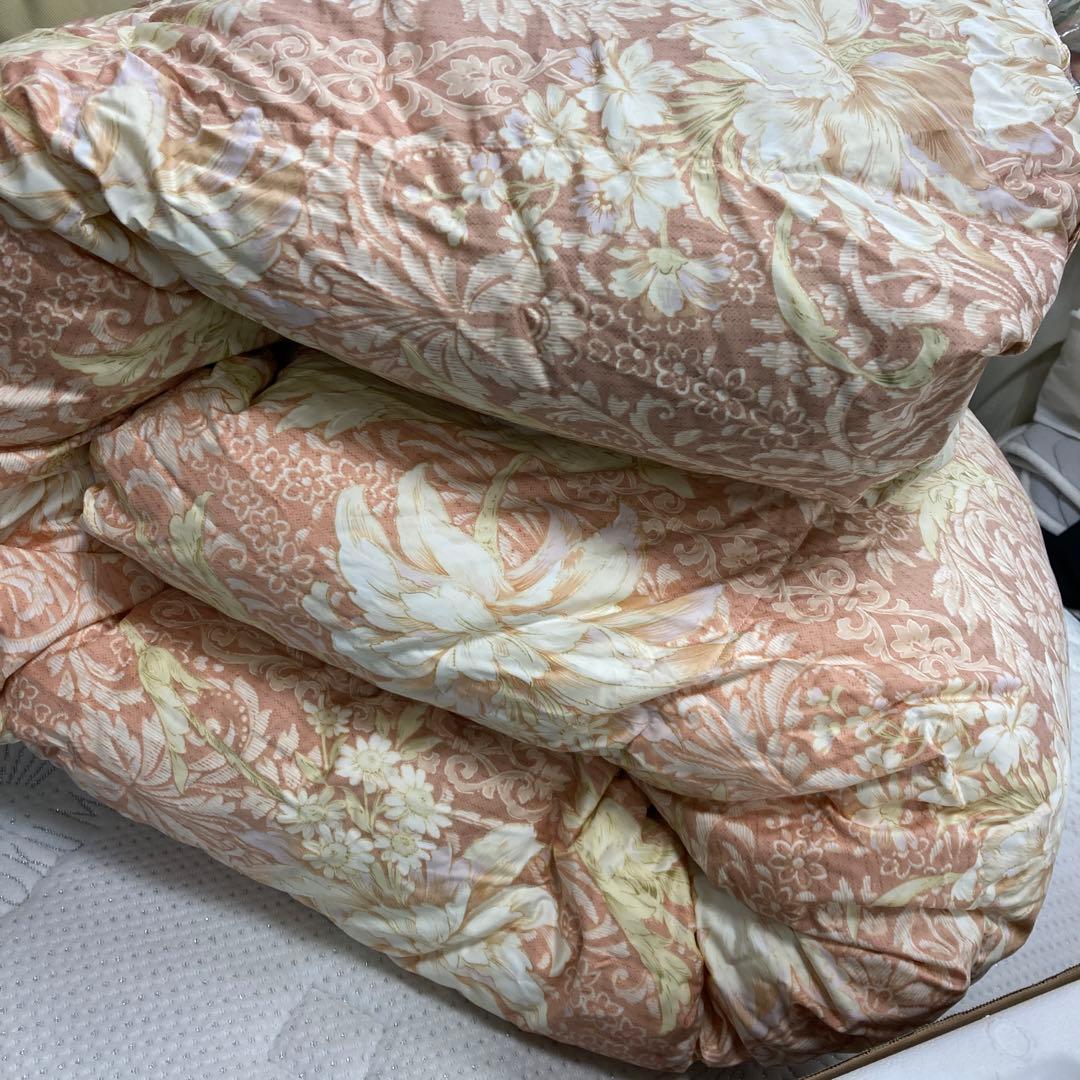 高級　京都西川羽毛布団ハンドピックグースダウン　93% 綿100% 1.2kg