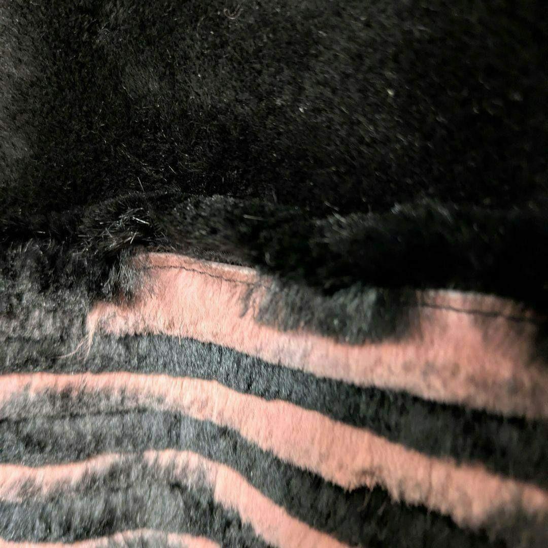 【希少】ミンク襟 × レッキスラビット 薔薇柄 リアルファーコート ピンク