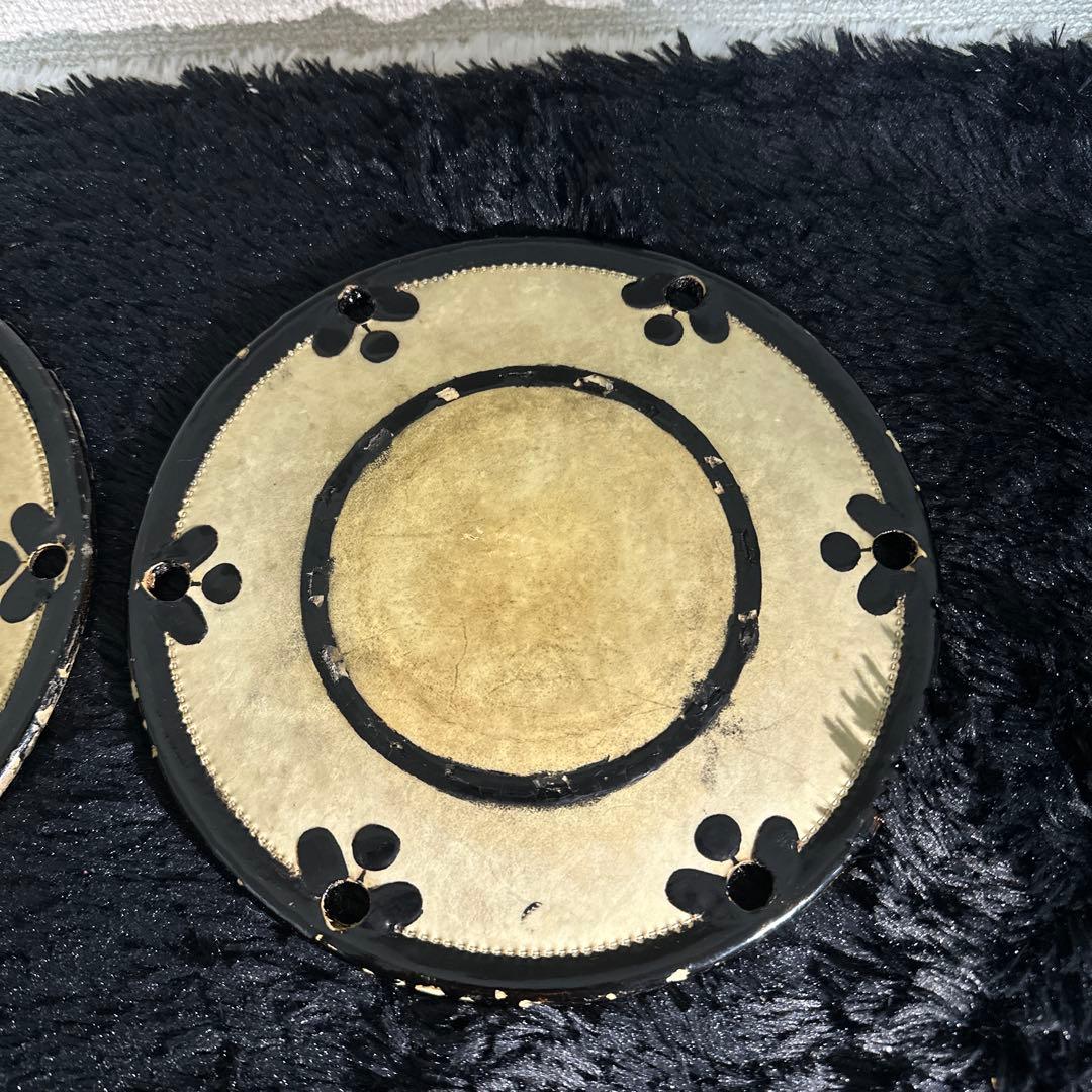 和楽器 小鼓 アンティーク ビンテージ 年代物 太鼓 雅楽 金蒔絵 打楽器