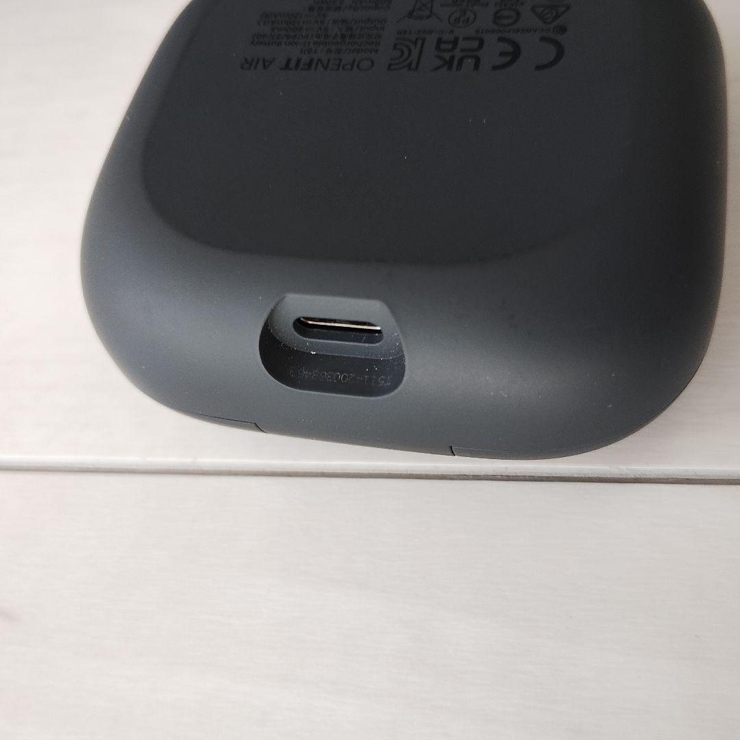 SHOKZ OPENFIT AIR ワイヤレスイヤホン ブラック 充電ケース付き