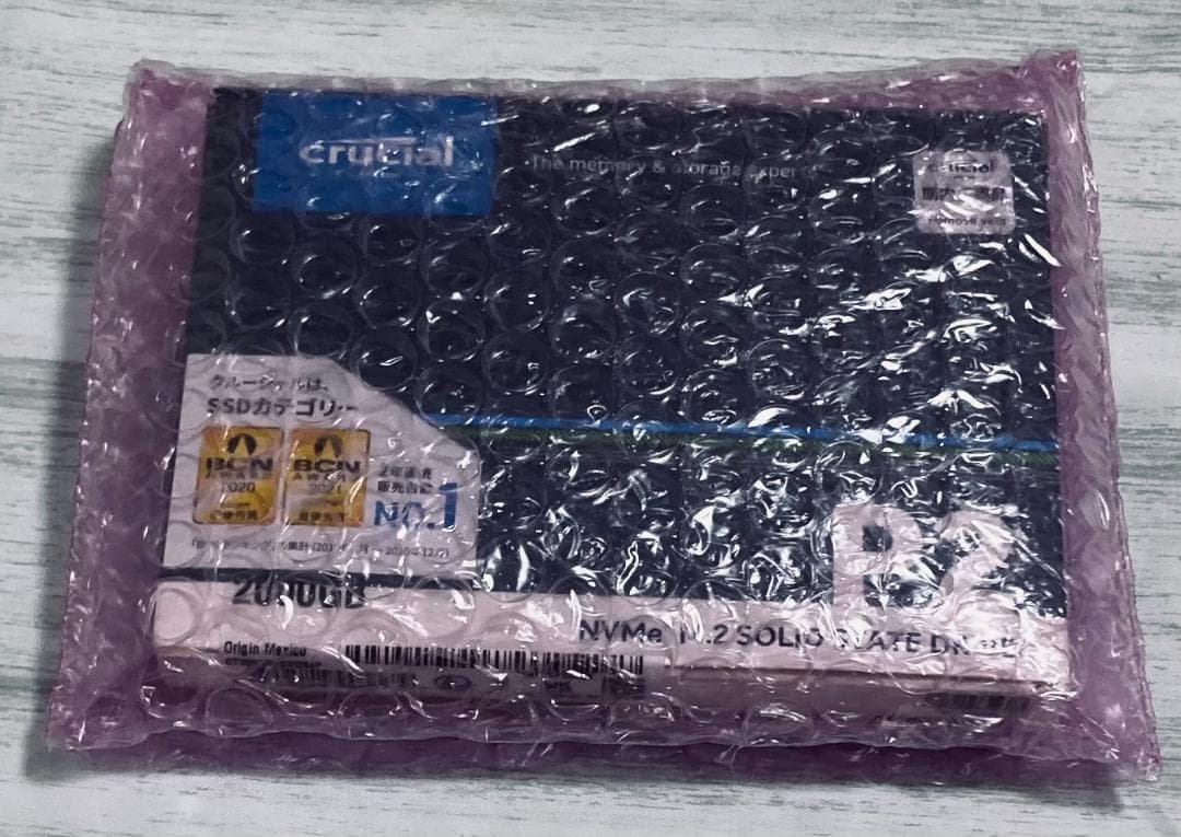 Crucial P2 2TB M.2 NVMe SSD 国内正規品 データ消去済