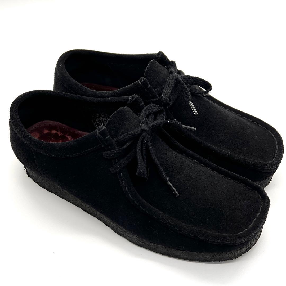 【美品】CLARKS クラークス　ワラビー 【26.5】ブラック　スエード