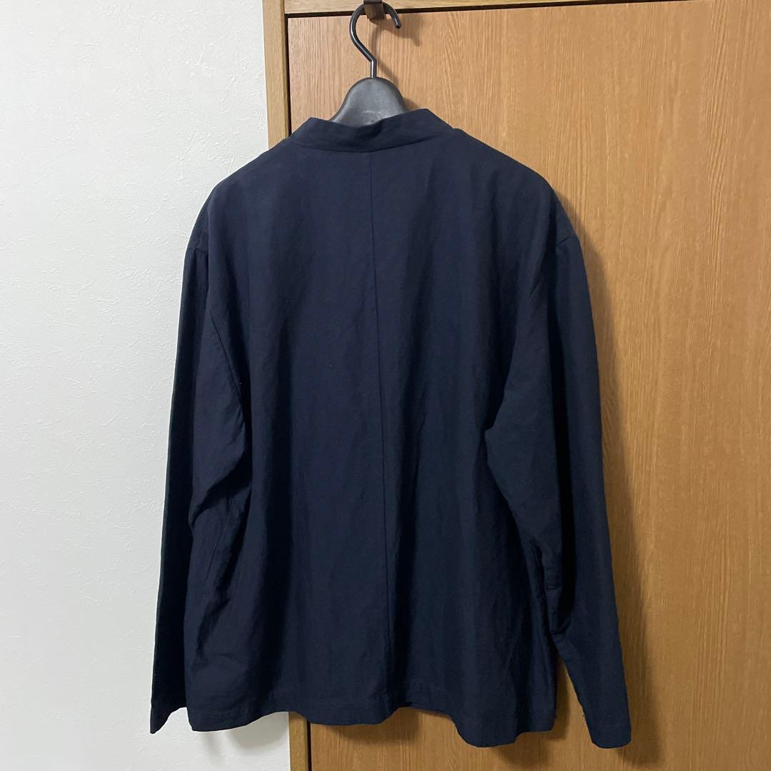 still by hand コットンリネン　ブルゾン　ダークネイビー　50