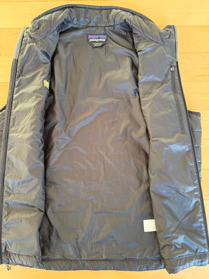 patagonia ブラック　キルティングダウンベスト