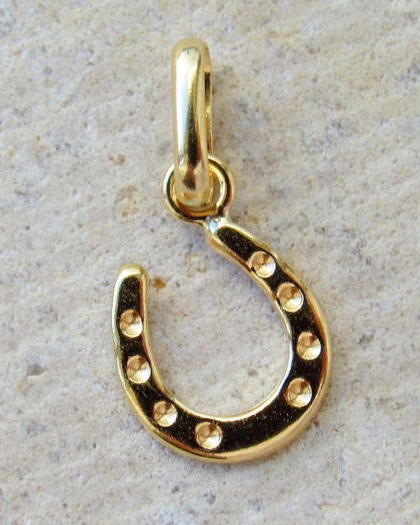 K18 馬蹄 ネックレストップ 18K ホースシュー 刻印 18KYG M