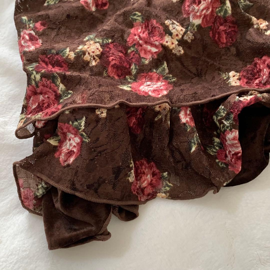 LIZ LISA 00’s 花柄　ベロアチャニック