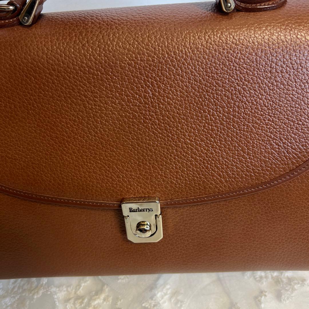 Burberry ブラウンレザー ショルダーバッグ オールドバーバリー2way