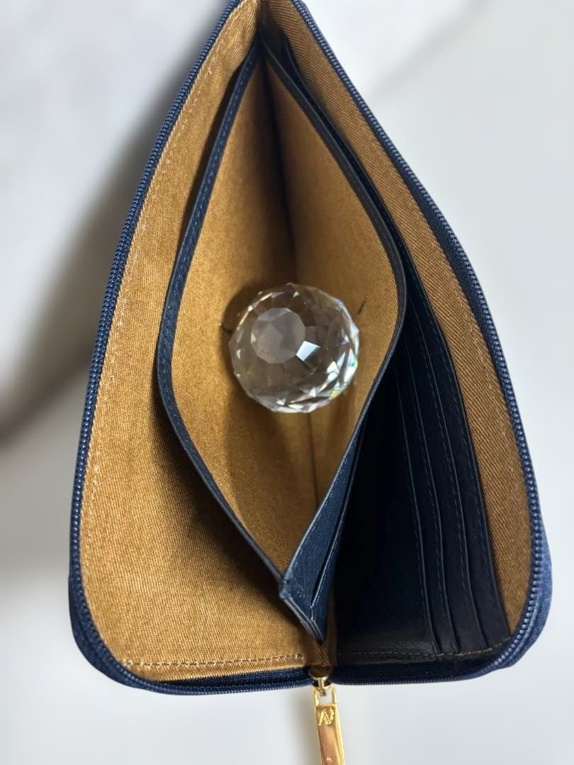 ★極美品★ATAO アタオ limo リモパイソン L字長財布 ネイビー☆