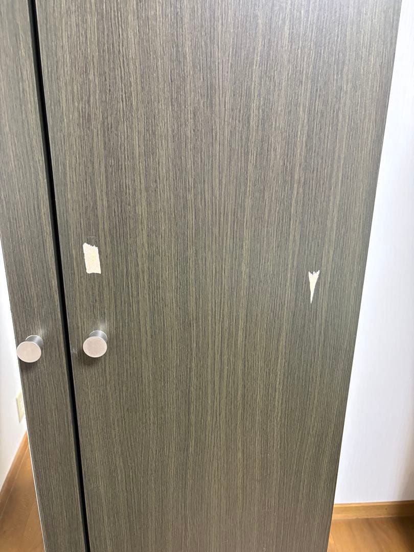 ニトリ ワードローブ ダークブラウン 収納キャビネット ミラー付き